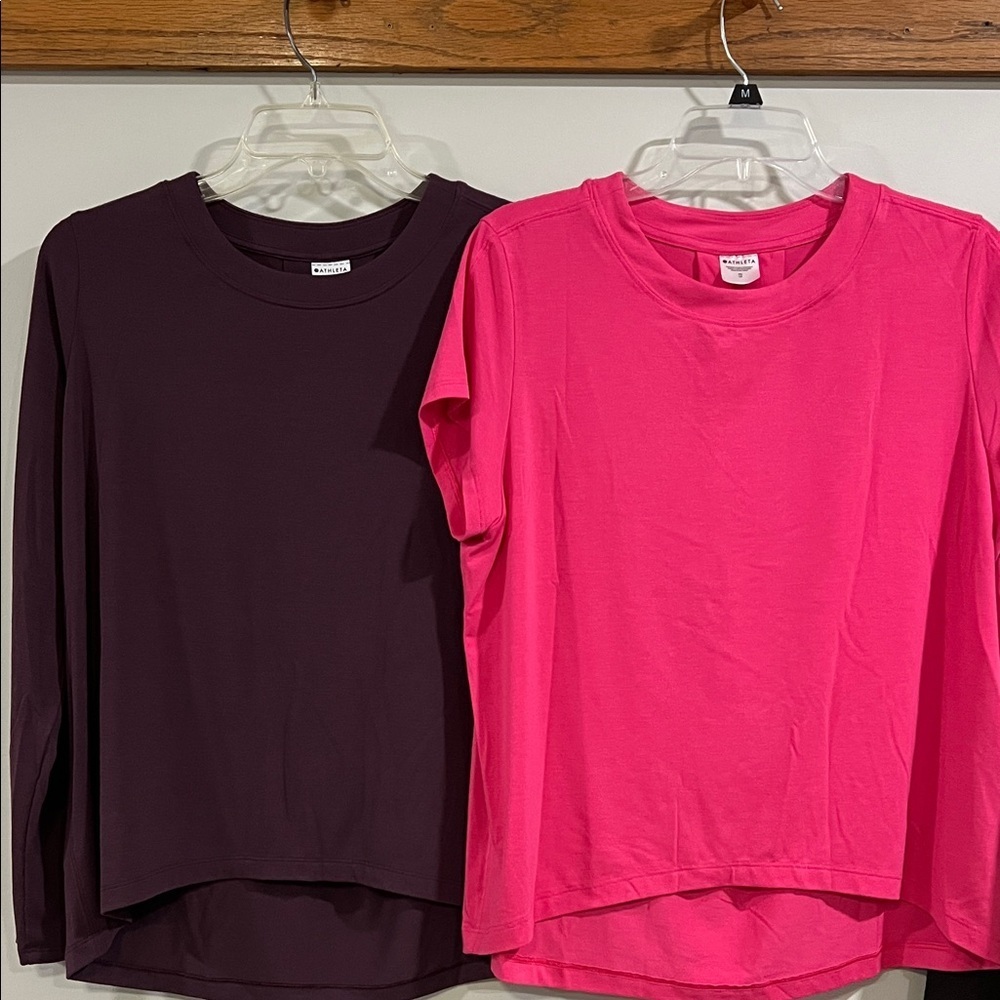 Athleta - XS, burgundy and magenta tops, bundle of‎ 2